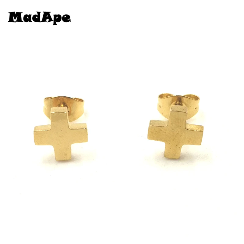 

Классические серьги-гвоздики MadApe, 1 пара, 8 мм, из нержавеющей стали, золотого цвета, ювелирное изделие, серьги для женщин и мужчин