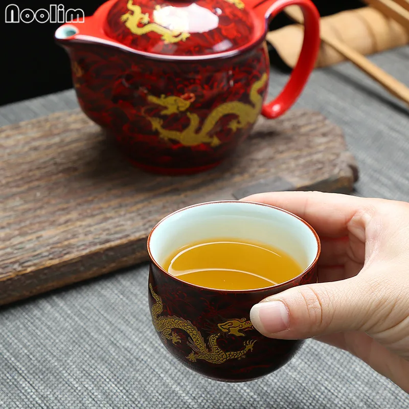 Фарфоровые офисные чайные чашки китайская посуда для напитков кунг фу
