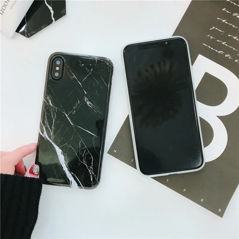 Модный глянцевый мраморный футляр с камнями для iphone 7 Чехол X 6S 6 8 Plus классический