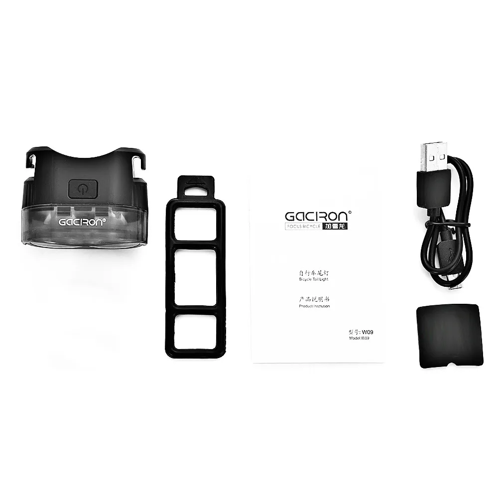 Gaciron W09 60LM USB Перезаряжаемые Водонепроницаемый 2 светодиодный велосипед задний