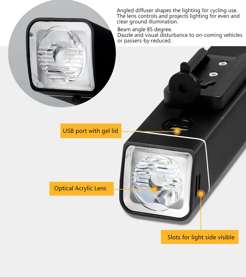 Gaciron V9F-600 велосипедный фонарь USB зарядка внутренняя батарея XGP3 светодиодный дневной свет тон Велоспорт освещение фонарик Фонарь