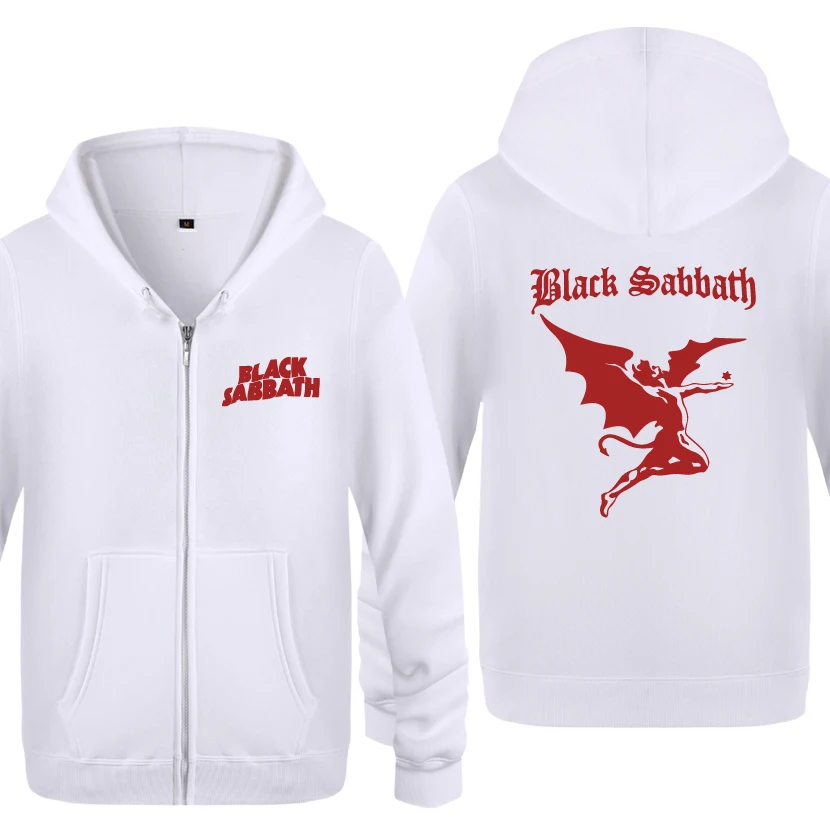 Black Sabbath рок группа толстовки мужские мужские s молния с капюшоном флисовые толстовки кардиганы
