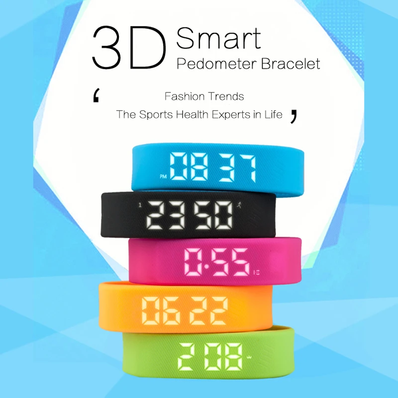 Smart Браслет Дисплей с Шагомер калорий времени и даты умный Band смарт часы без