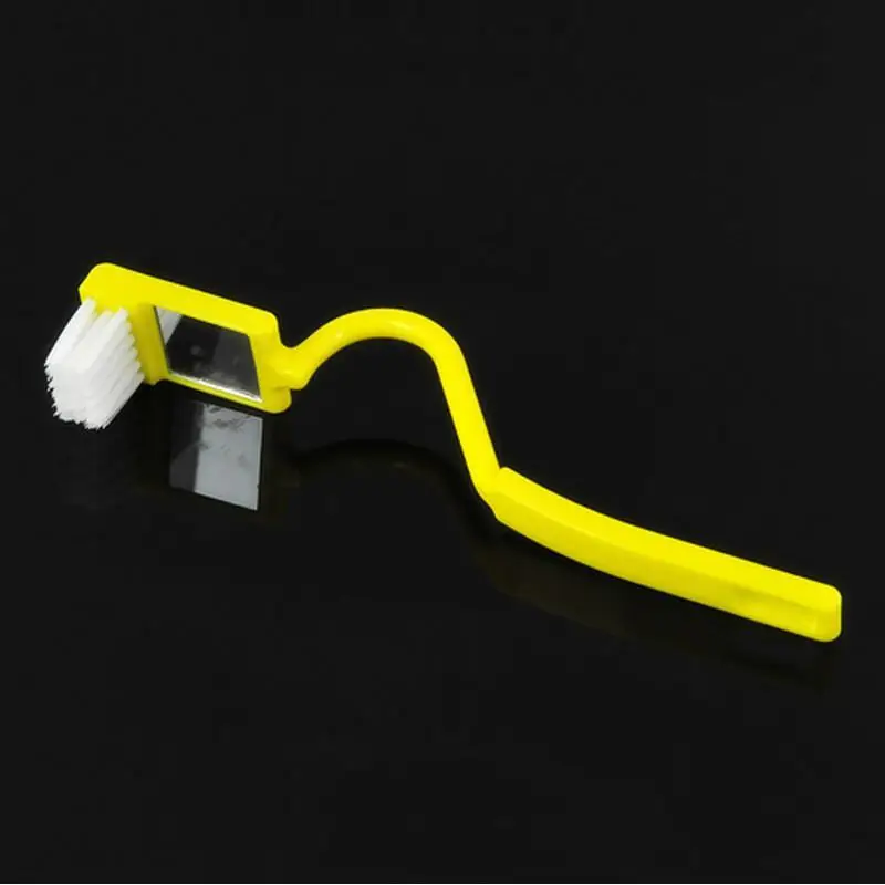 Кулинария инструменты очистки kichen желтый мех кисть 21 * 2.5 см кухня щетка для utensilios