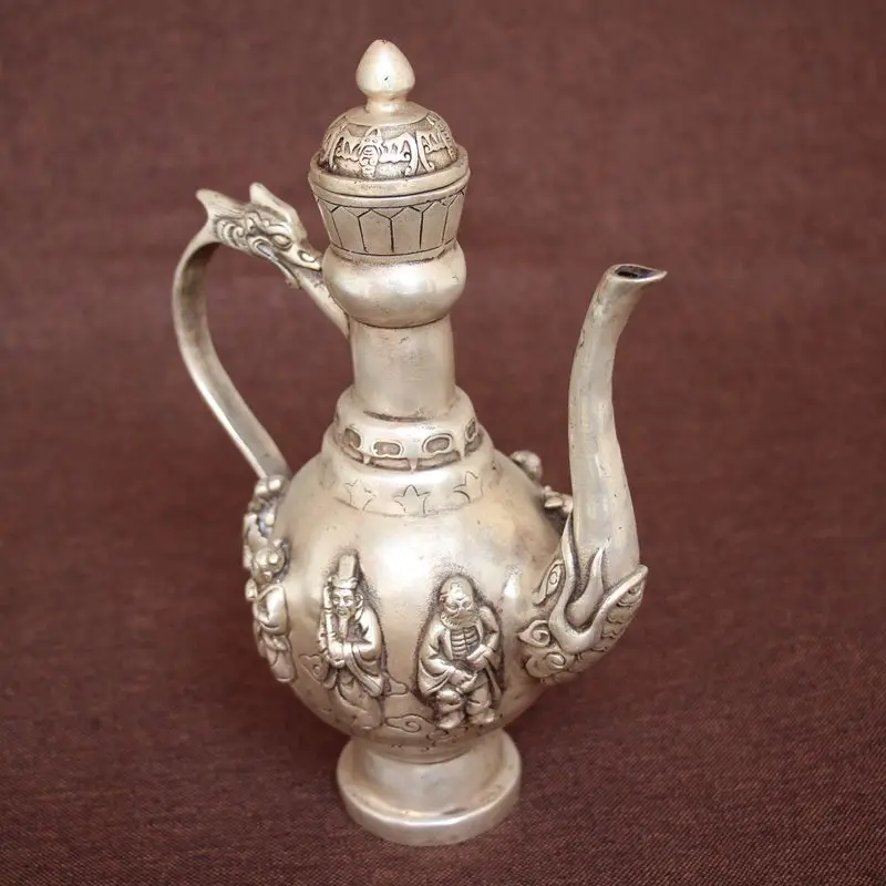 

Посеребренный чайник Cupronickel, предметы мебели, Восемь Бессмертных