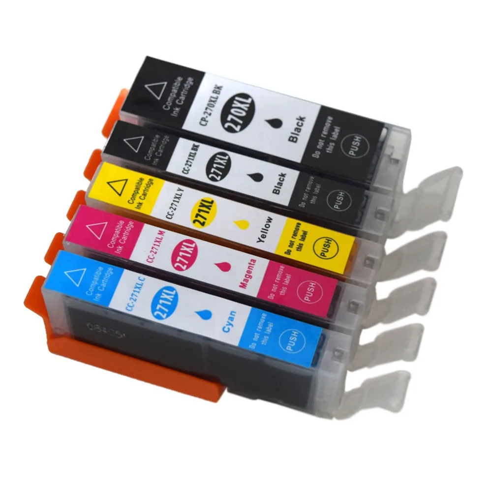 5 упаковок совместимый чернильный картридж для Canon PGI-270 CLI-271 с PIXMA MG5720 MG5721 MG5722 MG6820