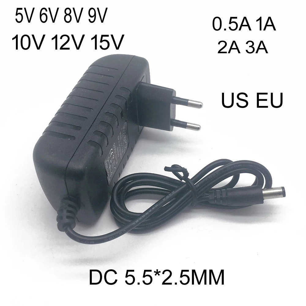 AC 110-240V DC 5V 6V 8V 9V 10V 12V 15V 0 5 1A 2A 3A Универсальный Мощность адаптер питания Зарядное
