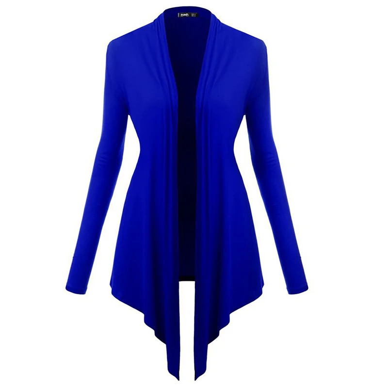 Осеннее повседневное пальто для женщин длинное с глубоким v-образным вырезом