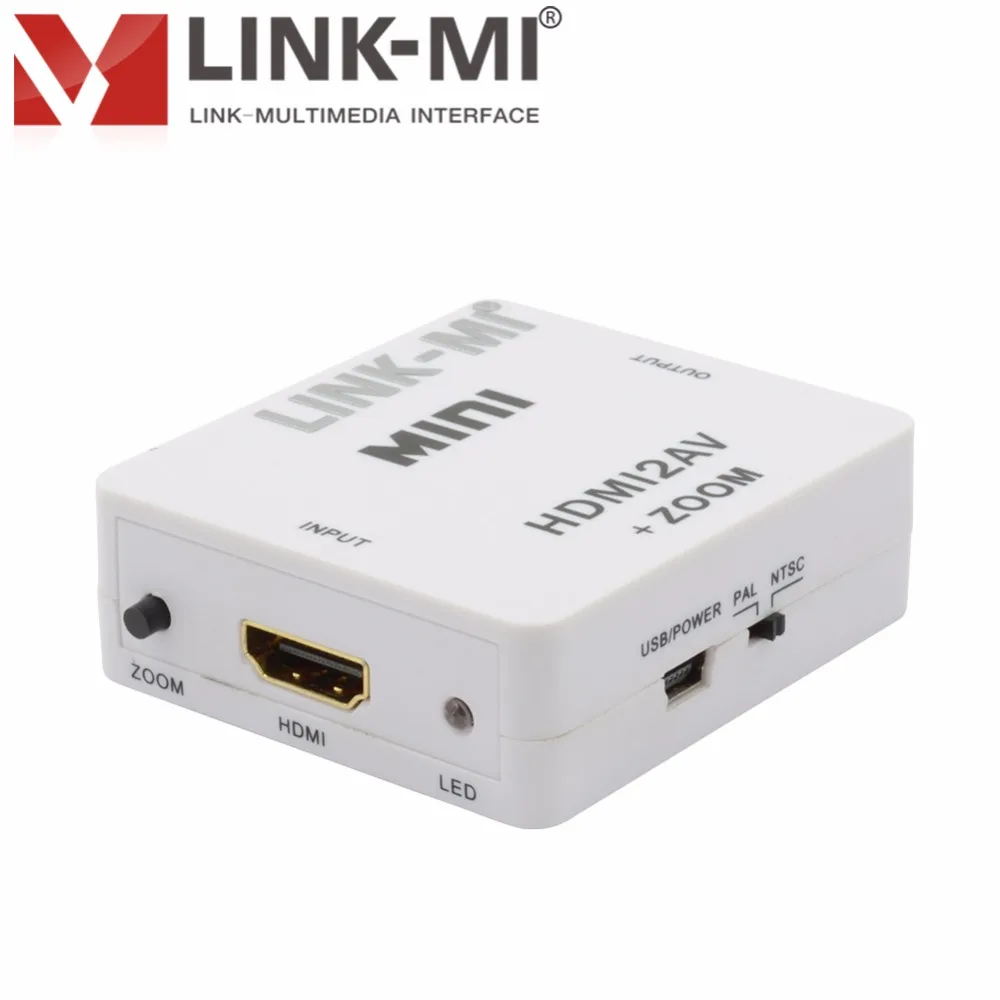 LM HA04 1080 P HD видео адаптер Mini HDMI К AV конвертер CVBS + L/R к RCA 2 выход NTSC и PAL 1.3|mini hdmi|mini hdmi to
