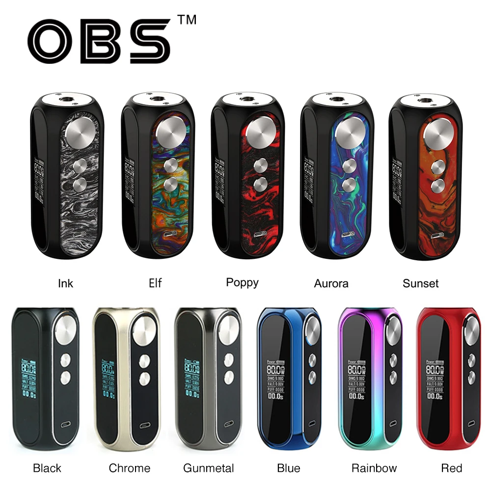 Оригинальный боксмод OBS Cube VW аккумулятор 3000 мАч электронная сигарета макс. выход