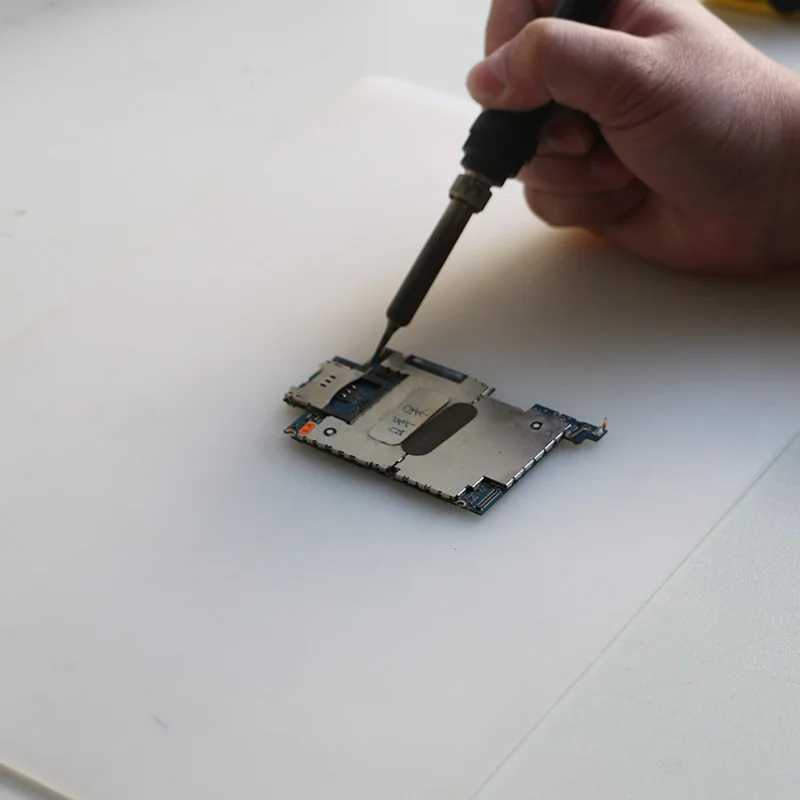 DIYFIX 35x24 см белая теплоизоляция силиконовый коврик обслуживание платформы BGA паяльная ремонтная станция горячий пистолет партнер UD804