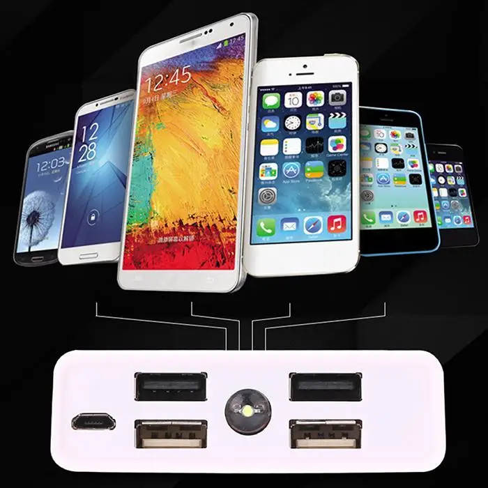 Прочный практичный 4 usb порта светодиодный цифровой аккумулятор 5В/2а дисплей