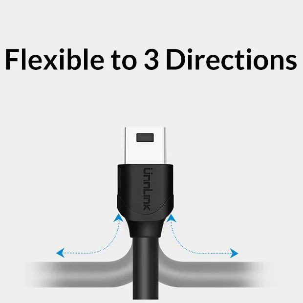 Unnlink мини-usb кабель 3,5 м DC 5 В 2A ток медный сердечник провод Кабель питания Шнур для автомобиля видеорегистратор gps - Цвет: Flexible