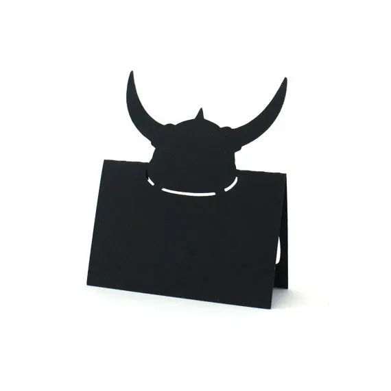 Шлем викинга 3D карты места номер эскорта деревенский Свадебный день рождения душ