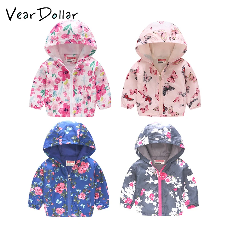 

VearDoller Boys Girls Coat 2018 New Fashion Hooded Long Sleeve Jacket Outwear Cartoon Pattern Children's Clothing Kids Coat