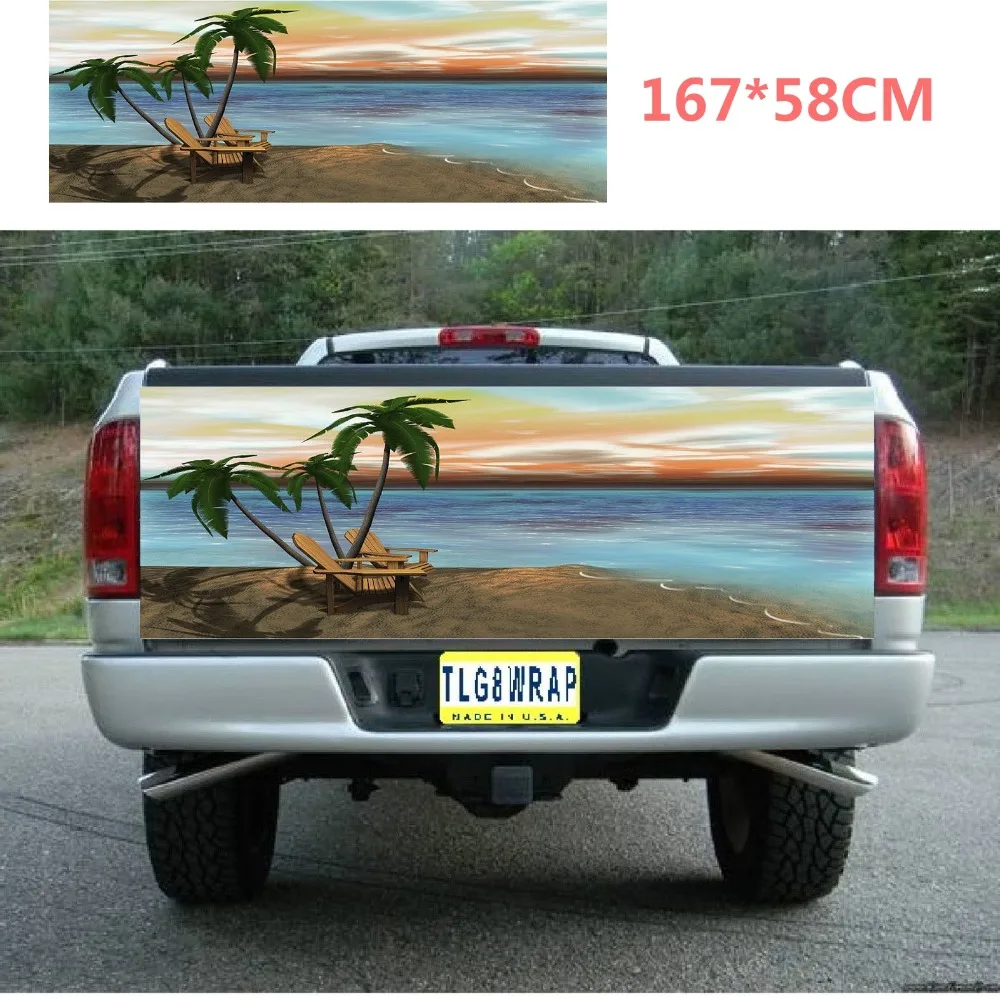 

Beautiful Plastic Beach Sunset Truck Tailgate Wrap Vinyl Graphic Decal Sticker Wrap 66 Inch* 26 Inch