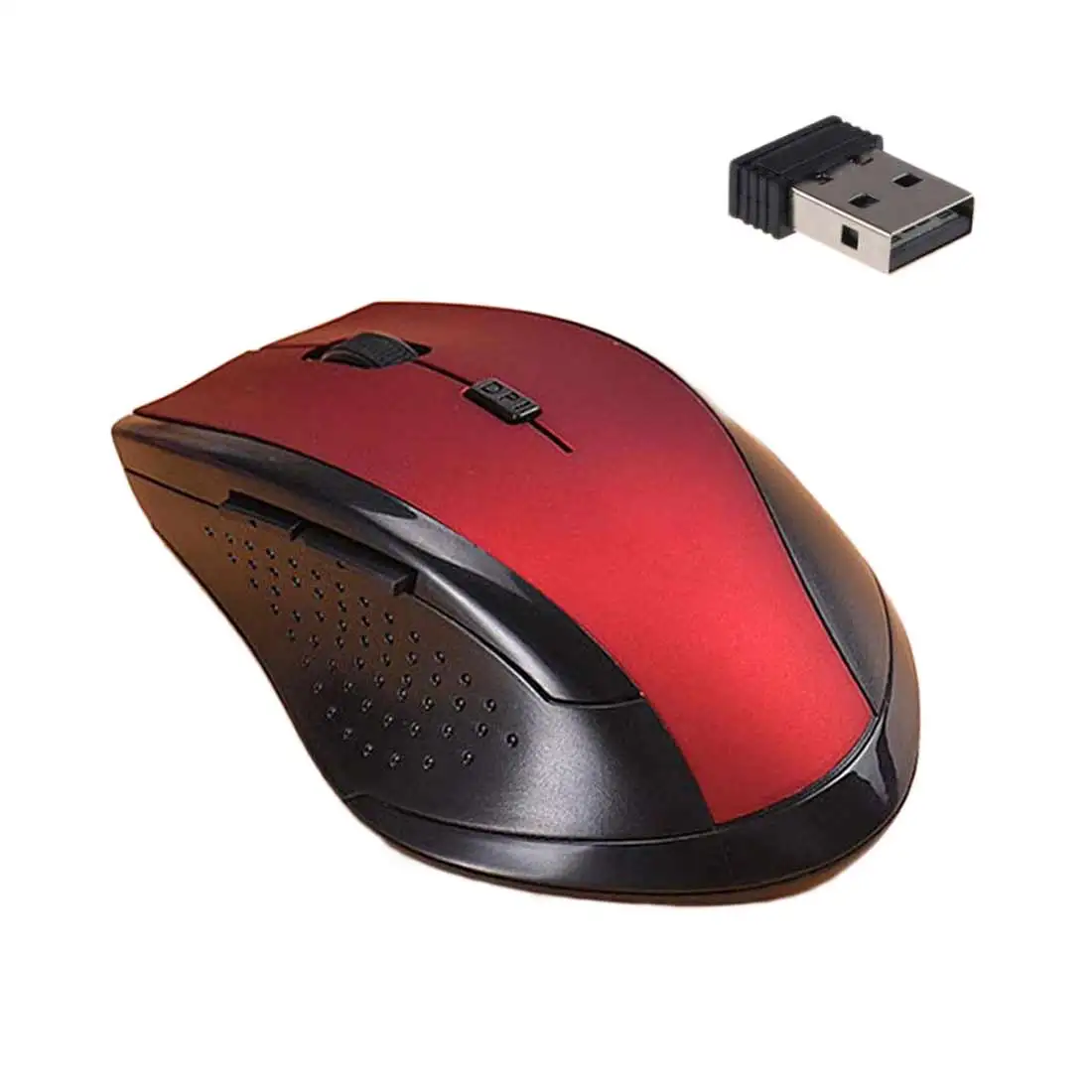 Rovtop USB игровая беспроводная мышь для геймеров 2,4 ГГц мини приемник 6 клавиш профессиональная компьютерная мышь геймерские мыши для компьютера ПК ноутбука - Color: Red