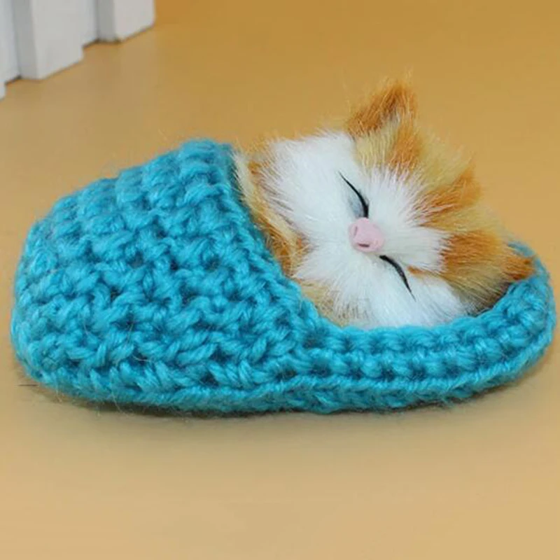 TOFOCO супер милые Имитационные издающие звук обуви котята коты плюшевые игрушки в