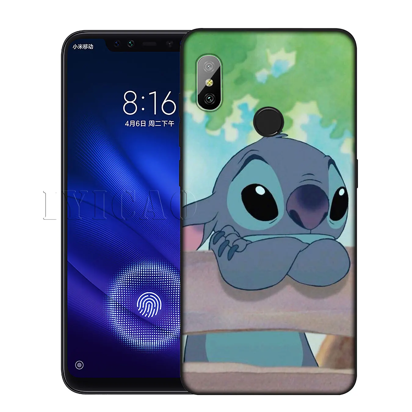 IYICAO cute cartoon Lilo Stitch Colorful Cute Silicone Soft Case for Xiaomi Redmi 6A 5A Note 7 4 4X 5 Plus 6 Pro Black TPU Cover |