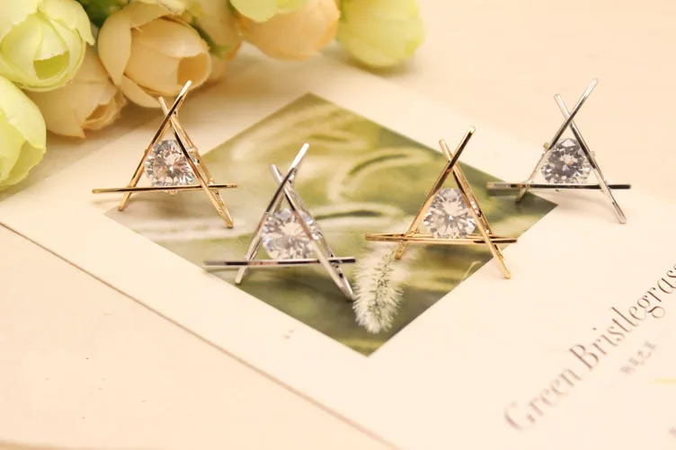 Роскошные серьги-гвоздики для женщин с золотым/серебряным покрытием | Украшения