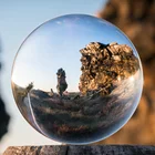 Хрустальный шар для фотосъемки 5060708090100110 мм с портативной сумкой, Азиатский кварцевый прозрачный волшебный стеклянный шар для фотосъемки