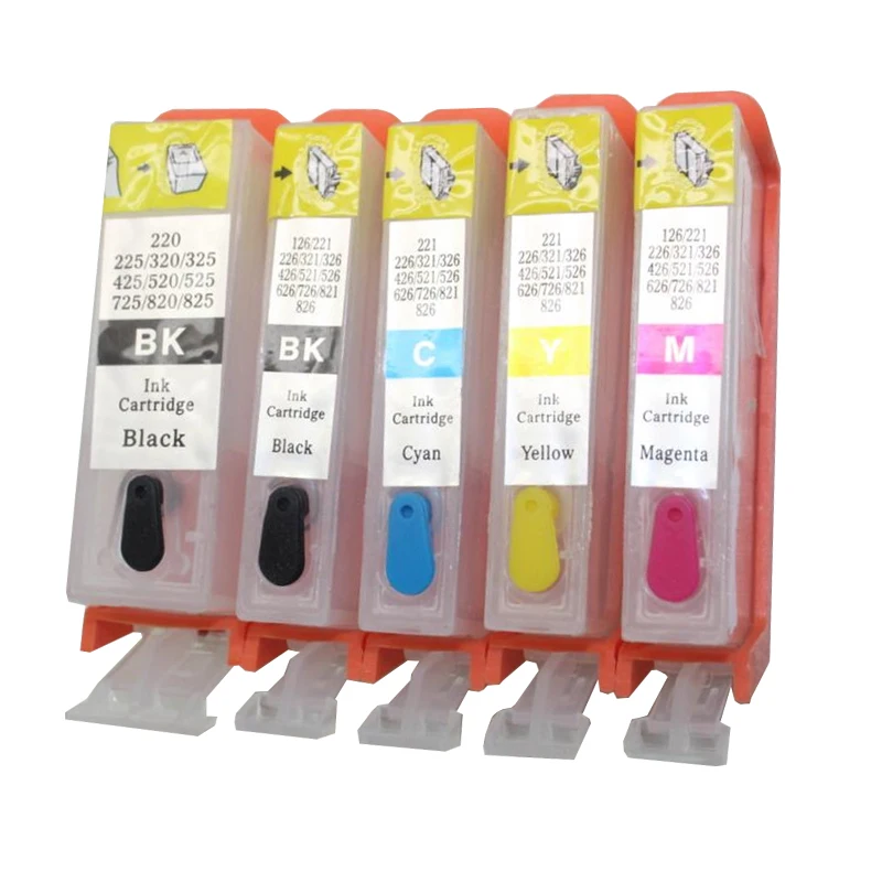 5x PGI-520 CLI-521 пустые перезаправляемые Cartrdige для Canon MP540 MP550 MP560 MP620 MP630 MP640 MX860 MX870 IP3600 IP4600 IP4700