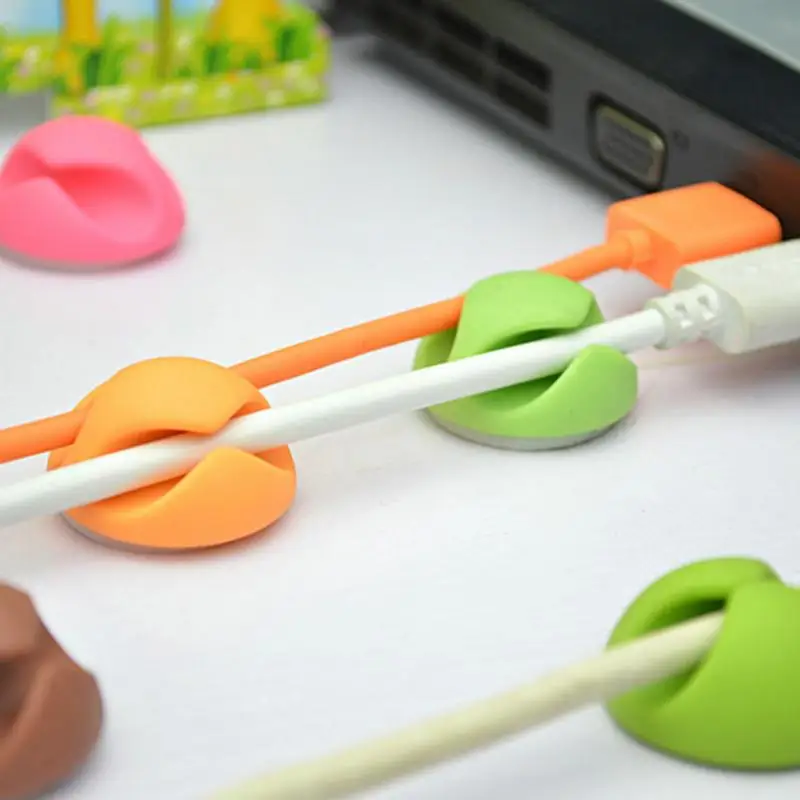 6 шт./партия, USB кабель, кабель для мыши, зажим для кабеля, настольный держатель для провода, зажим для фиксации линии, настольный автомобильный органайзер для хранения