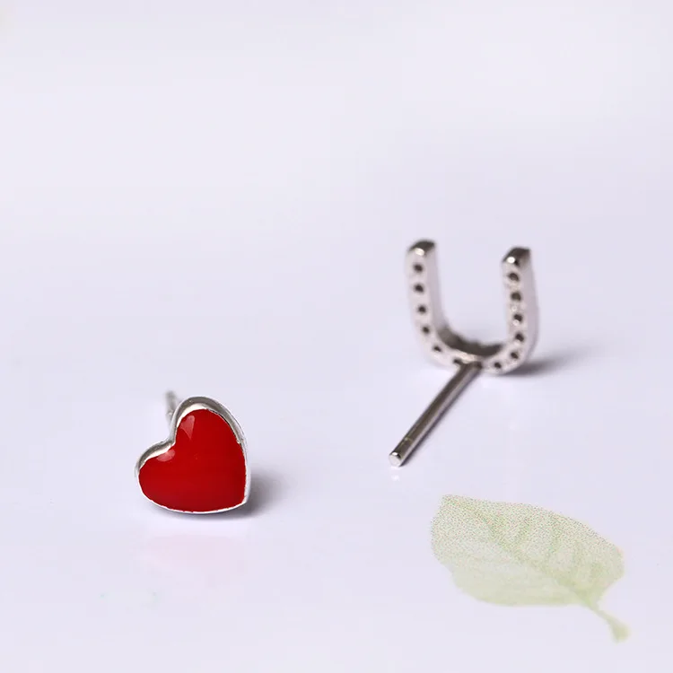 Серьги love U CZ 100% стерлингового серебра 925 пробы ювелирные изделия мода