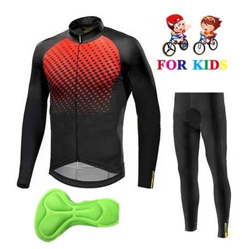 Long sleeve Suit 15 Детская одежда для велоспорта mavic, одежда для велоспорта с длинным рукавом, быстросохнущая одежда для велоспорта, детская дышащая спортивная одежда с длинным рукавом для велоспорта - Цвет: Long sleeve Suit 15