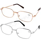 Модные металлические очки для чтения с защитой от усталости + 1,0 1,5 2,0 2,5 3,0 3,5 диоптрии