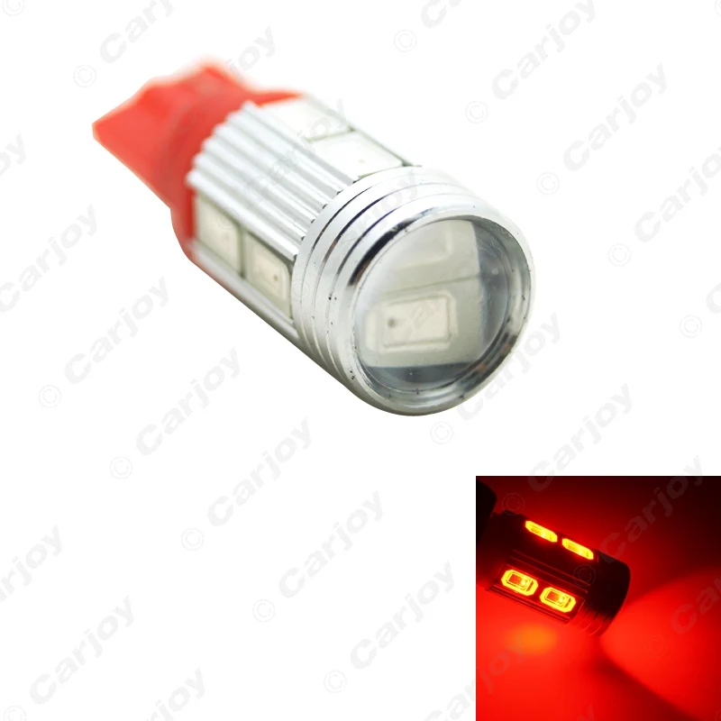 LEEWA 50 шт. DC12V T10 194/168 клиновидный 10-SMD 5630 чип автомобильная светодиодная лампа с
