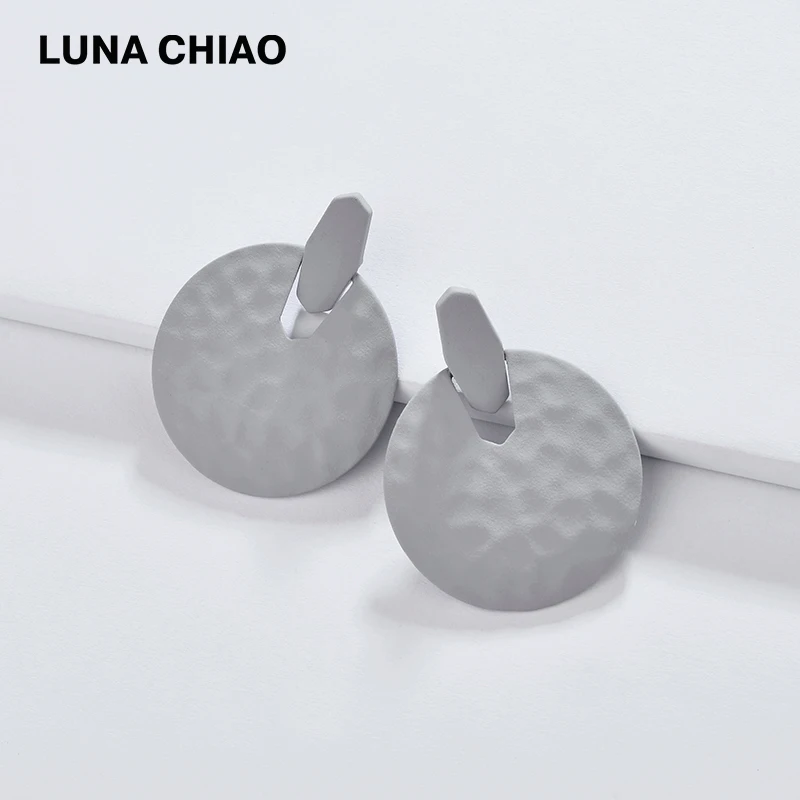 Модные женские серьги LUNA CHIAO популярные матовые с лакированным покрытием в виде