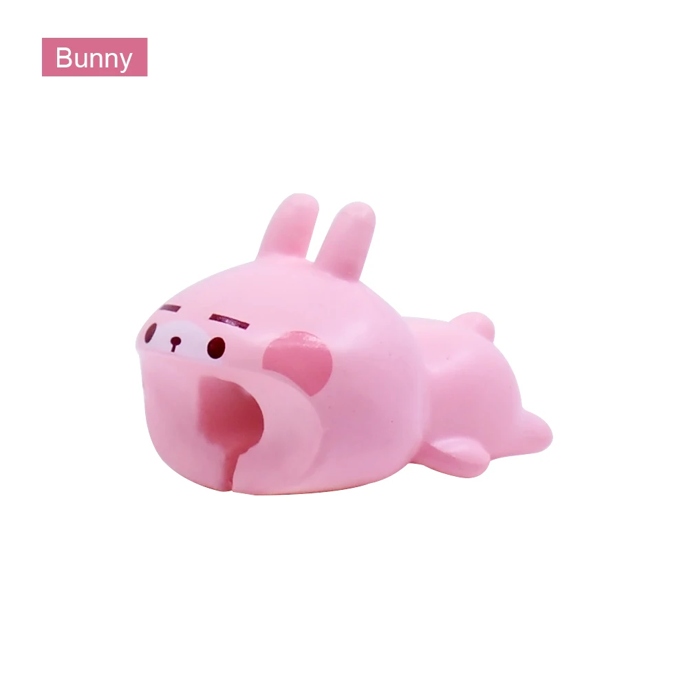 Bunny CHIPAL укус животных кабель протектор провода намотки для iPhone USB кабель Органайзер Chompers милый мультфильм укусов аксессуар для телефона, держатель - Цвет: Bunny
