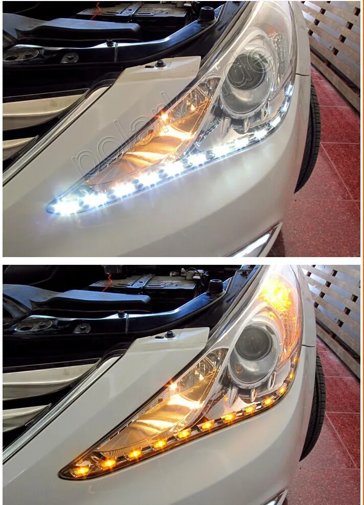 Новое поступление 2 шт. дневные Подножка лампы Газа белый янтарь горки LED оторвать