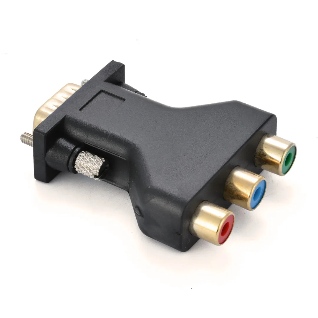 Новое поступление VGA RCA адаптер 3RCA Видео Женский в HD 15 Pin VGA конвертер стиль компонент видео Джек адаптер Mayitr