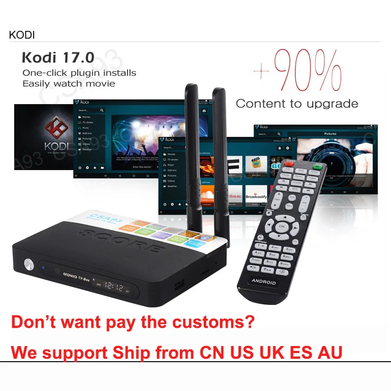 XGODY CSA93 3 ГБ + 32 Смарт ТВ коробка Android 6 0 Amlogic S912 Octa Core 17 1 Интернет hdmi
