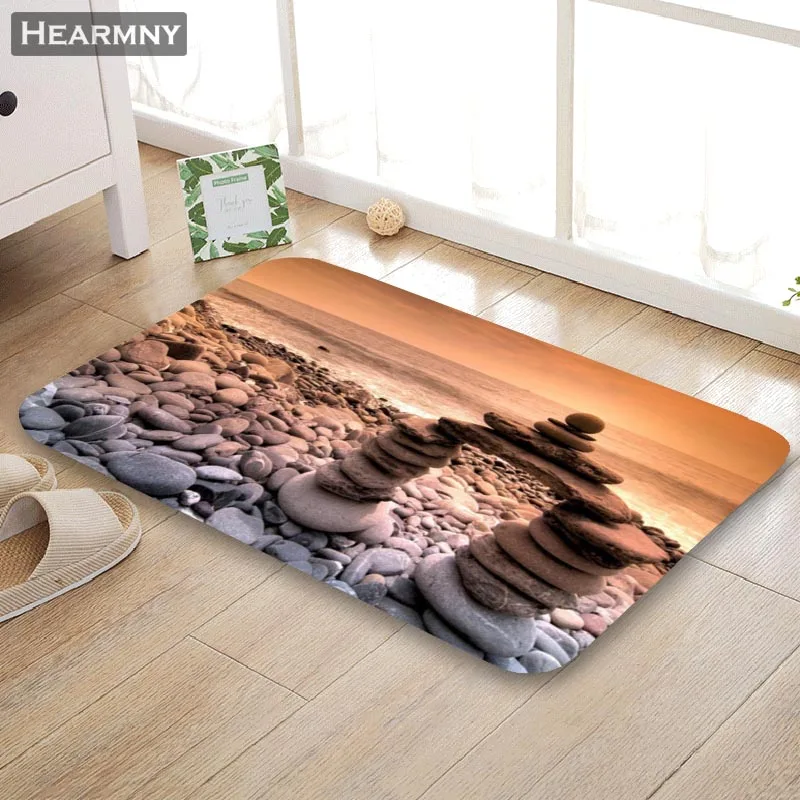 Nice Stone Flowers Doormat Outdoor Floor Mat Home Creative Super Soft Absorbent Bathroom Door Entrance 40X60cm 50x80cm | Дом и сад