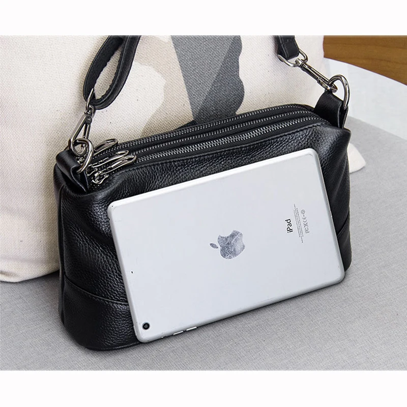 Real genuine leather small messenger bags for women mini crossbody shoulder bag phone purse pocket female handbags sac a main | Багаж и