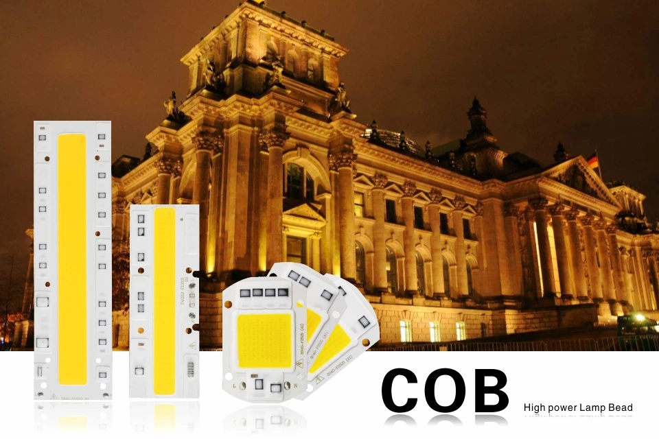COB светодиодный ламповый чип 220V Smart IC, без необходимости драйвера, Ампульный светодиодный светильник, прожектор, точечный светильник 10W 20W 30W 50W 70W 100W 120W Diy светильник ing