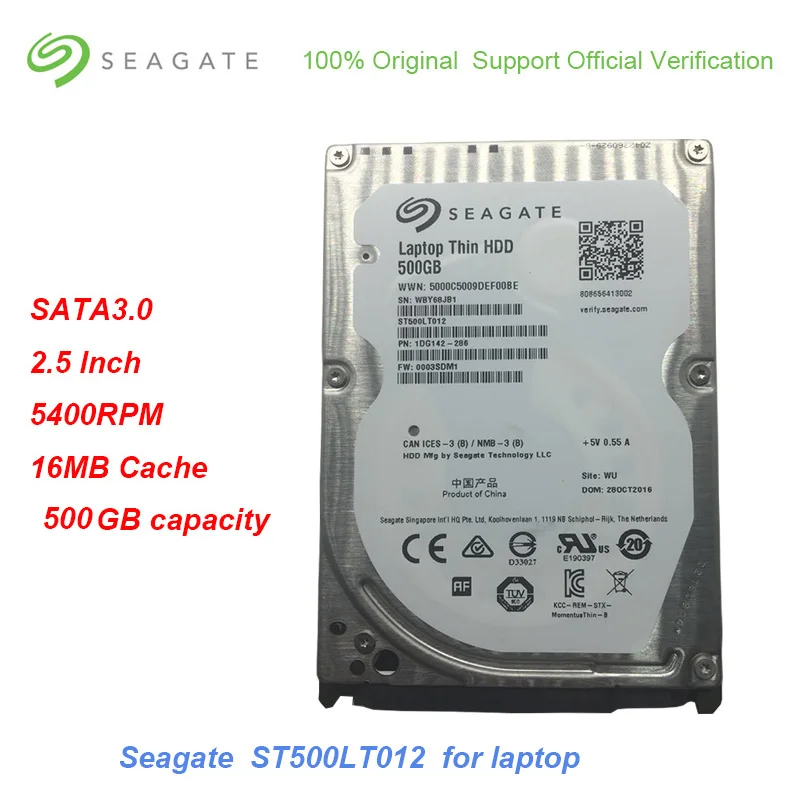 Seagate 500 ГБ жесткого диска SATA 3 0 Интерфейс 6 ГБ/сек. 7 мм 1 Вт Мощность 5400RMP 64 МБ Кэш 2 5
