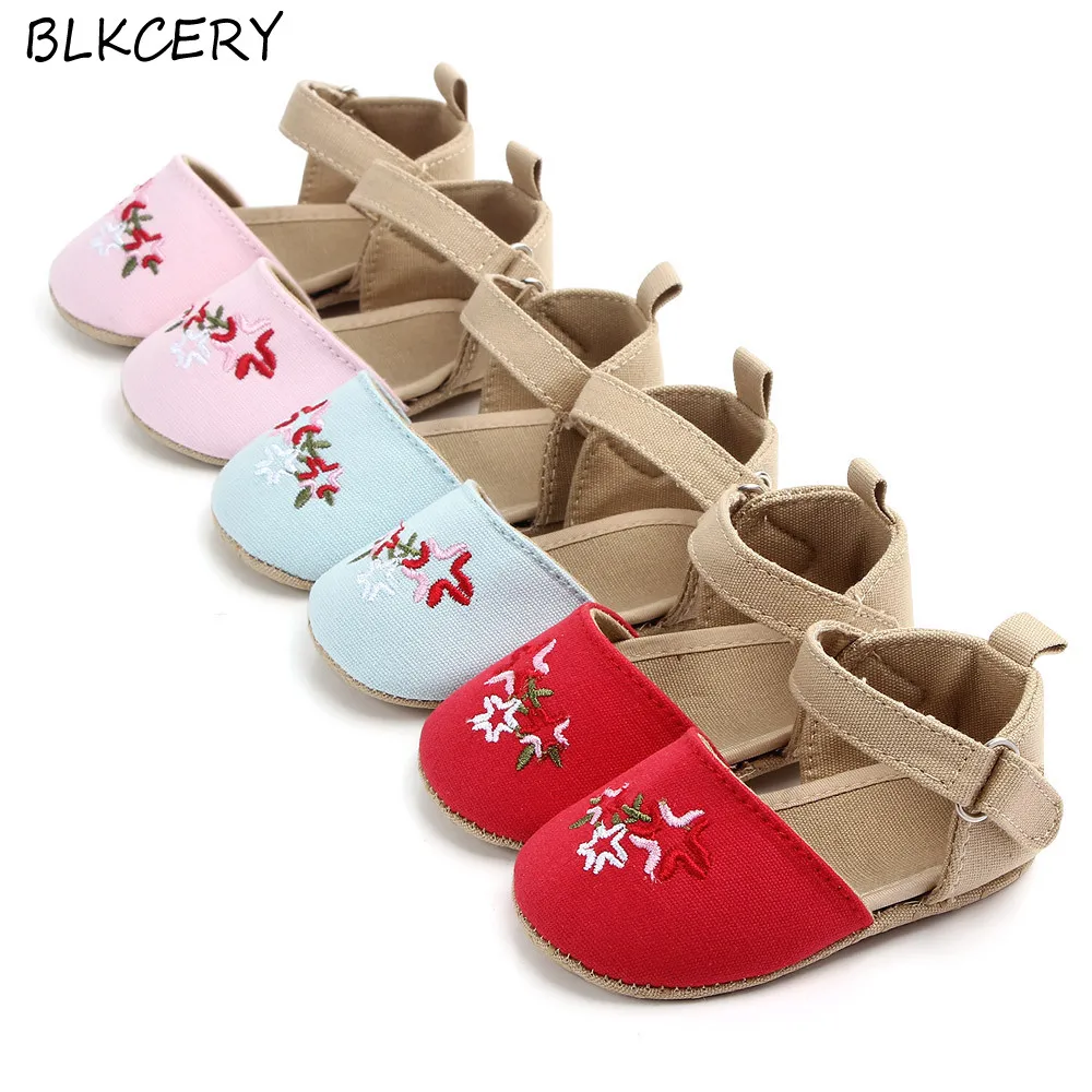 

Brand Baby Girls Shoes with Flowers Infant Girl Shoes 1 Year Toddler Flats Shoes Newborn Footwear Soft Sole Crib Shoe First Step