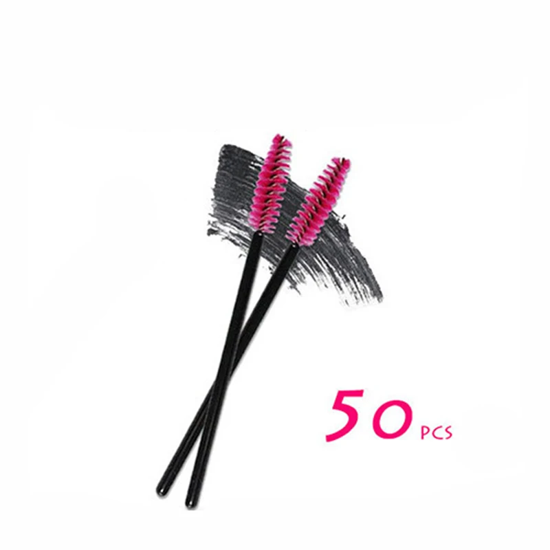JM50pink OVW 50 шт./упак. одноразовые микрометрические щетка для ресниц тушь для ресниц карандаше-аппликаторе щетки и гребни для волос щетка для ресниц Макияж Ящик для инструментов - Handle Color: JM50pink