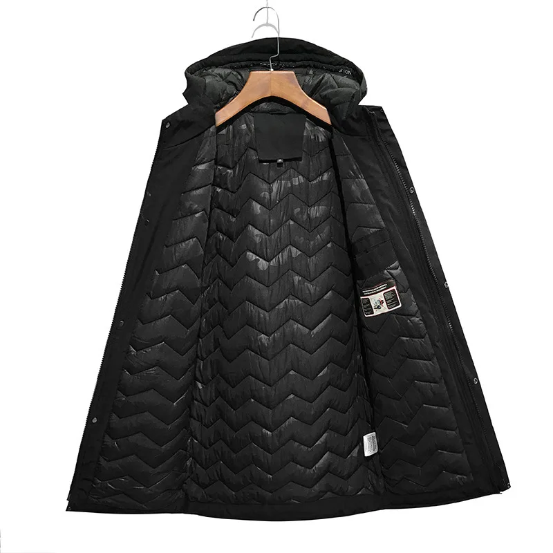 2018 Новый Плюс Размер 8XL 7XL 6XL длинная теплая зимняя куртка мужская брендовая
