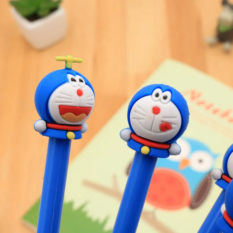 Гелевая ручка Doraemon 2 шт./лот 0 5 мм черная чернильная для письма офисные школьные