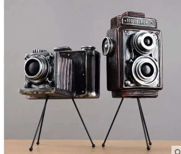 

Retro camera model small furnishings creative nostalgia TV cabinet wine cabinet window shelf home decoration room wine crafts