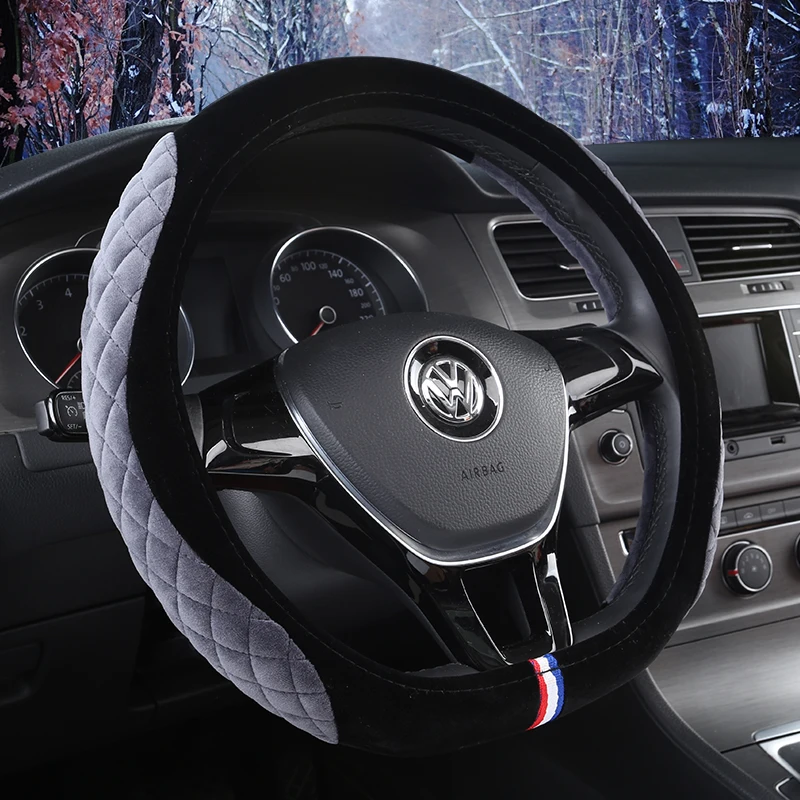 Чехол рулевого колеса автомобиля D форма для VW GOLF 7 2015 POLO JATTA Passat Tiguan Nissan Qashqai J11 X trail