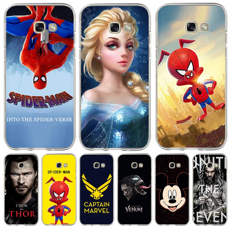 For Samsung Galaxy A5 A7 A8 2017 J3 J5 J7 2015 2016 EU phone case cover funda cute cool Spiderman Venom Joker Mickey Mouse |