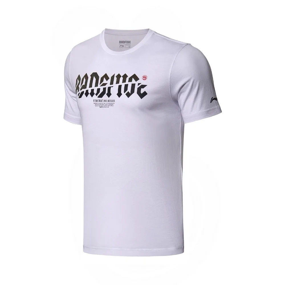 Li-Ning мужские баскетбольные майки BAD FIVE, дышащие, обычная посадка, подкладка, хлопок, спортивные футболки, футболки, топы AHSN307 CJAS18