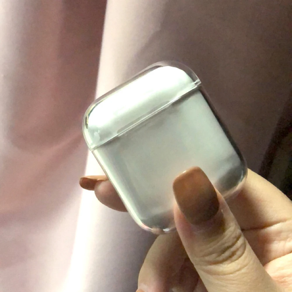Прозрачный чехол жесткий милый защитный для AirPods футляр наушников|Аксессуары