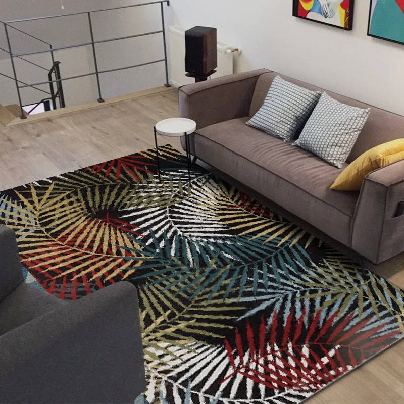 Большой ковер с тропическим принтом листьев ковры для дома гостиной дивана стола